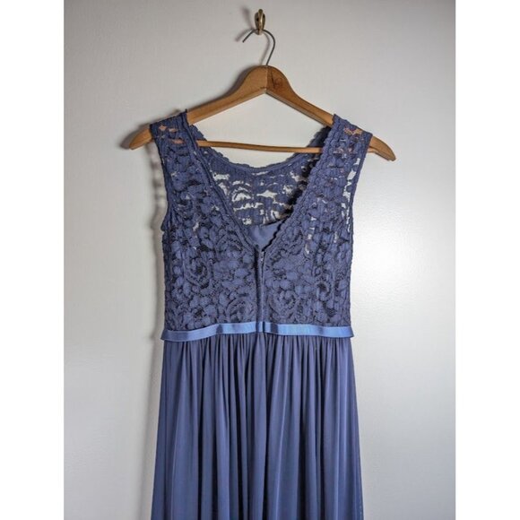 David's Bridal Dress Size 6 Maxi Lace Layered Prom Formal Party Layered Chiffon - Picture 5 of 11